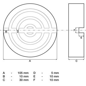 Podkładka gumowa BGS | do podnośników samochodowych | Ø 105 mm - 2