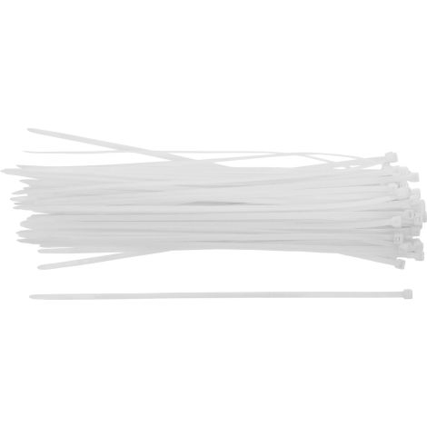Zestaw opasek kablowych | białe | 4,8 x 300 mm | 50 szt. - 2