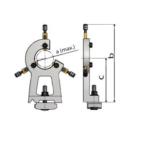 Stałe stabilne oparcie do tokarki OPTIMUM OPTIturn TU 1503V Optimum kod: 3440211 - 2