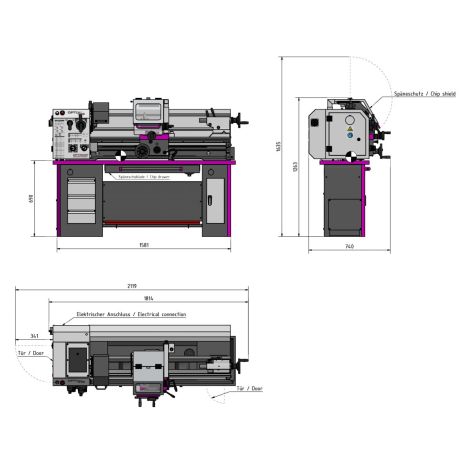 Uniwersalna tokarka z precyzyjnym wrzecionem, OPTIturn TM 3310 Optimum, kod: 3403020 - 6