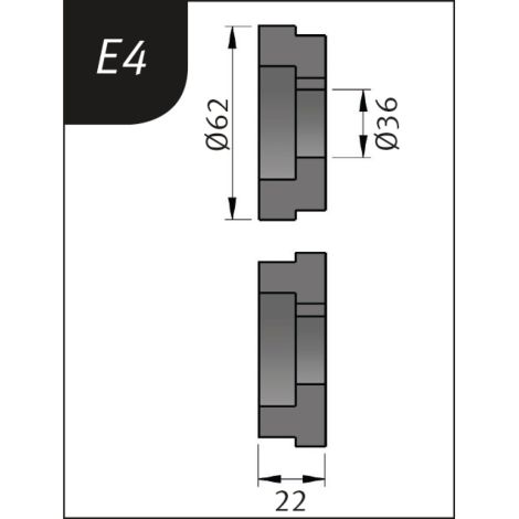 Rolki gnące Ø 62 x 26 x 22 mm do giętarki SBM 140-12 i 140-12 E Metallkraft typ E4 - 2