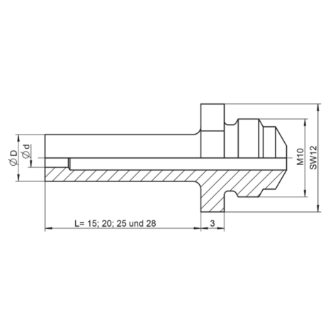 Nasadka specjalna do nitów o średnicy 2,4 oraz 3,2 mm długość 28 mm oznaczenie 17/18 SL Gesipa kod: 146 4040 - 2