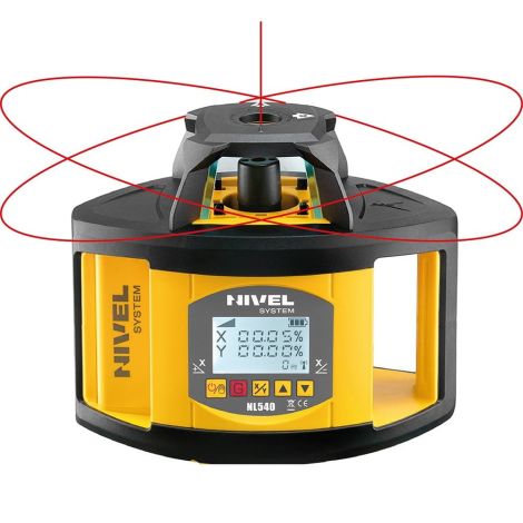 Zestaw laser obrotowy o zasięgu 500 m (z czujnikiem) + statyw + łata laserowa  - Nivel System kod:  NL540 set SJJ1 LS24 - 2