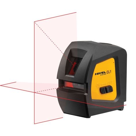 Zestaw laser krzyżowy o zasięgu 30m (z czujnikiem 100m) + tyczka rozporowa -  Nivel System kod: CL1 set LP33 - 3