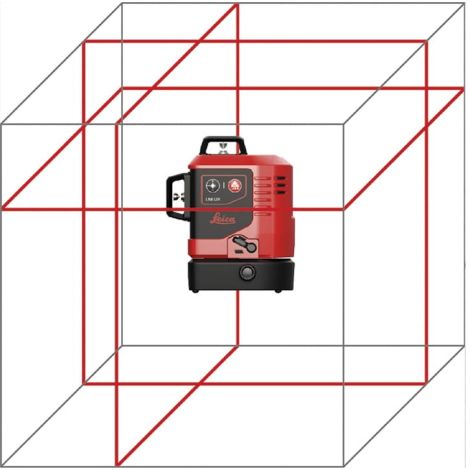 Zielony laser płaszczyznowy o zasięgu średnica 50m (z detektorem 140m), z zasilaniem bateryjnym, wersja w pokrowcu - LINO L6R-S Leica kod: 918976 - 3