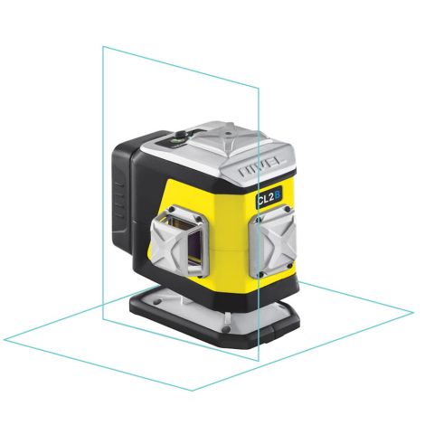 Zestaw niebieski multi-laser krzyżowy (2 x 360°) + tyczka rozporowa 3,3 m - Nivel System kod: CL2B set LP36 - 4