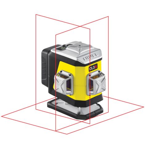 Zestaw czerwony multi-laser krzyżowy (3 x 360°) + tyczka rozporowa - Nivel System kod: CL3R set LP36 - 2