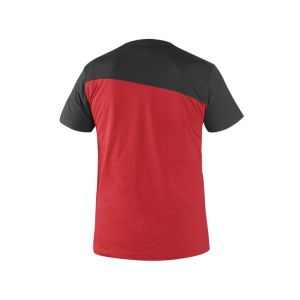 Męski tshirt z krótkim rękawem CXS Olsen Canis kolor czerwono-czarny - 2