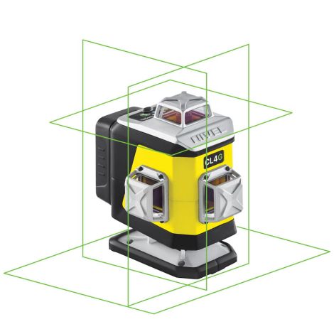 Zestaw zielony multi-laser krzyżowy (4 x 360°) + statyw + czujnik laserowy - Nivel System kod: CL4G set SJJM1EX CLS4 - 2