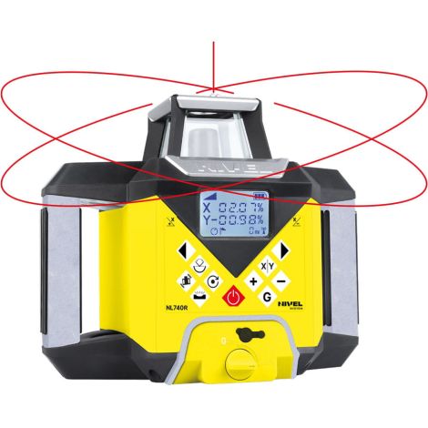 Zestaw laser obrotowy  o zasięgu 700 m (średnica) z czujnikiem cyfrowym + statyw + łata laserowa -  Nivel System kod: NL740R DIGITAL set SJJ1 LS24 - 3