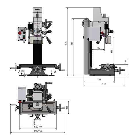 Wiertarko-frezarka OPTImill BF 20LVario Optimum kod: 3338122 - 5