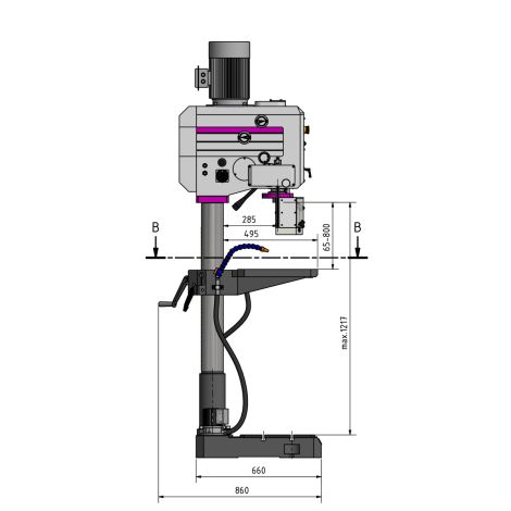 Wiertarka z przekładnią OPTIdrill DH35V Optimum kod: 3034253 - 5