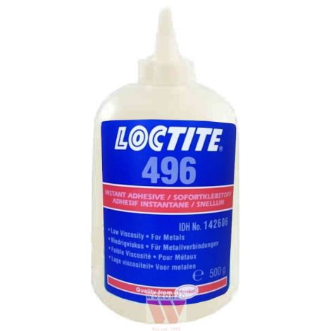 Loctite 496 500 g - Klej cyjanoakrylowy (błyskawiczny) do metali kod: 142606