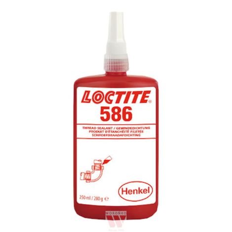 LOCTITE 586 - 250ml Klej do uszczelniania połączeń gwintowych, trudno demontowalny, czerwony kod: 1521474