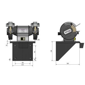 Wspornik ścienny do OPTIgrind QSM 150 do SM 250 Optimum kod: 3107050 - 2