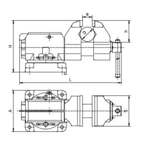 Imadło ślusarskie skrętne typ 1271-125 szerokość 125 mm x rozwarcie 170 mm Bison kod: 321271060700 - 2