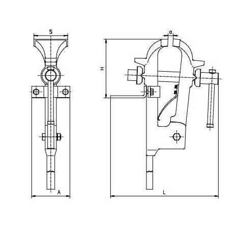 Imadło ślusarskie kowalskie typ 1253-150M szerokość 150 mm x rozwarcie 170 mm Bison kod: 321253170100 - 2