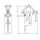 Imadło ślusarskie kowalskie typ 1253-150M szerokość 150 mm x rozwarcie 170 mm Bison kod: 321253170100 - 3