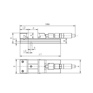 Imadło maszynowe precyzyjne typ 6621-150-475-260-I szerokość 150 mm x rozwarcie 140 mm Bison kod: 326621060300 - 2