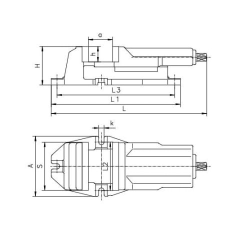 Imadło maszynowe typ 6512-100 szerokość 100 mm x rozwarcie 156 mm Bison kod: 326512050600 - 2