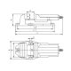 Imadło maszynowe typ 6512-100 szerokość 100 mm x rozwarcie 156 mm Bison kod: 326512050600 - 3