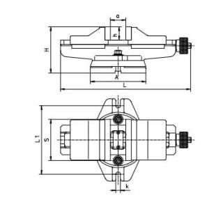 Imadło maszynowe samocentrujące typ 6531-200 szerokość 200 mm x rozwarcie 286 mm Bison kod: 326531080800 - 2