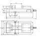 Imadło maszynowe typ 6523-155L szerokość 155Lmm x rozwarcie 226 mm Bison kod: 326523160400 - 3