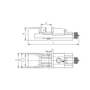 Imadło maszynowe typ 6517-M125 szerokość 125 mm x rozwarcie 122 mm Bison kod: 326517160000 - 2