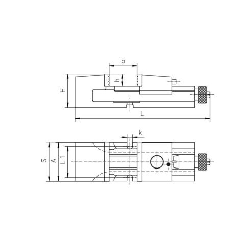 Imadło maszynowe typ 6517-M160 szerokość 160 mm x rozwarcie 156 mm Bison kod: 326517170100 - 2