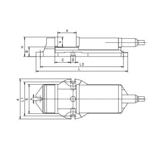 Imadło maszynowe typ 6910-155 szerokość 155 mm x rozwarcie 215 mm Bison kod: 326910020000 - 2