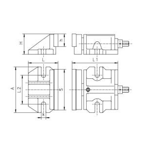 Imadło maszynowe zespół  typ 6522-160 szerokość 160 mm x rozwarcie 180 mm Bison kod: 326522040100 - 2