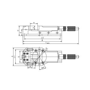 Imadło maszynowe typ 6516-M125 szerokość 125 mm x rozwarcie 196 mm Bison kod: 326516120400 - 2