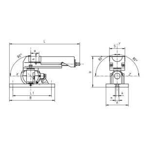 Imadło maszynowe uchylne typ 6534-80 szerokość 80 mm x rozwarcie 116 mm Bison kod: 326534020100 - 2