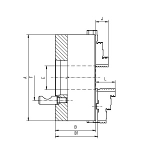 Uchwyt tokarski żeliwny typ 3244-125-3 5