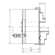 Uchwyt tokarski stalowy Premium typ 3535-160-4-P samocentrujący spiralny 3-szczękowy Bison kod: 353535240200 - 3