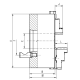 Uchwyt tokarski stalowy typ 3545-200-5 samocentrujący spiralny 3-szczękowy Bison kod: 353545630100 - 3