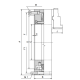 Uchwyt tokarski stalowy typ 3597-405 samocentrujący spiralny 3-szczękowy Bison kod: 353597040000 - 3