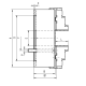 Uchwyt tokarski żeliwny typ 3805-800-380 samocentrujący spiralny 6-szczękowy Bison kod: 353805092200 - 3