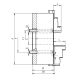 Uchwyt tokarski żeliwny typ 3215-200-6A1 samocentrujący spiralny 3-szczękowy Bison kod: 353215300200 - 3