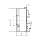 Uchwyt tokarski żeliwny typ 3645-160-5 samocentrujący spiralny 4-szczękowy Bison kod: 353645250800 - 3