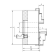 Uchwyt tokarski stalowy typ 3745-200-5 samocentrujący spiralny 4-szczękowy Bison kod: 353745290100 - 3