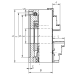 Uchwyt tokarski żeliwny typ 3264-200 samocentrujący spiralny 3-szczękowy z regulowanym osadzeniem Bison kod: 353264030300 - 3
