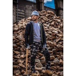 Bojówki spodnie robocze z gumką w pasie moro slim fit Lahti Pro L40514 - 2 Bojówki spodnie robocze z gumką w pasie moro slim fit Lahti Pro L40514 - 2