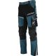 Spodnie robocze ze wzmocnieniami turkusowo-czarne slim fit Stretch Line Lahti Pro L40541 - 4