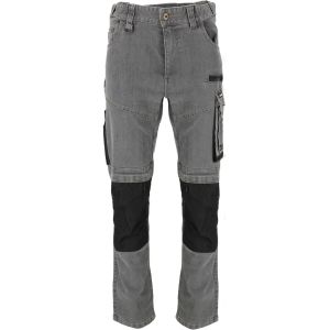 Spodnie jeansowe robocze z dodatkiem stretchu i wzmocnieniami szare slim fit Lahti Pro L40542 Spodnie jeansowe robocze z dodatkiem stretchu i wzmocnieniami szare slim fit Lahti Pro L40542