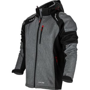 KURTKA SOFTSHELL Z KAPT. SZAR.-CZAR.-CZERW., 