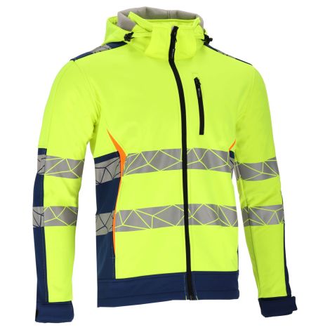 Kurtka robocza ostrzegawcza przeciwdeszczowa softshell żółta Lahti Pro L40944