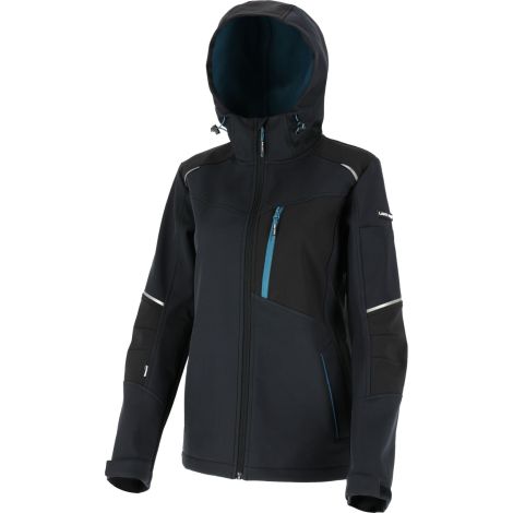 KURTKA SOFTSHELL Z KAPT. DAMSKA CZAR.-TURKUS.,"2XL",CE,LAHTI