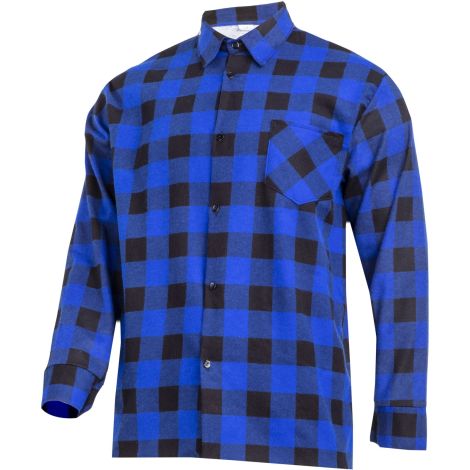 KOSZULA FLANELOWA KRATA NIEBIESKA, 170G/M2, "3XL", CE, LAHTI