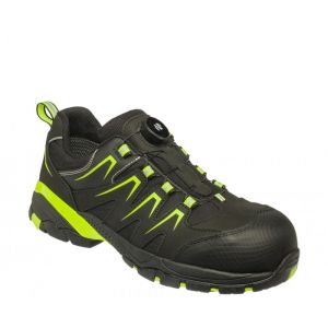 Buty wodoodporne antypoślizgowe z wkładką antyprzebiciową Orlando XTR S7S B-Spin HI-VIS Low Bennon kolor czarny z żółtymi detalami Buty wodoodporne antypoślizgowe z wkładką antyprzebiciową Orlando XTR S7S B-Spin HI-VIS Low Bennon kolor czarny z żółtymi detalami